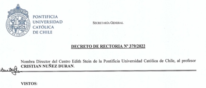 Dr. Cristian Núñez Durán: Nuevo director del CES 2023-2024